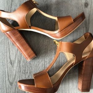 MICHAEL KORS Women's Berkley T-Strap Platform Dress Sandals (last season)